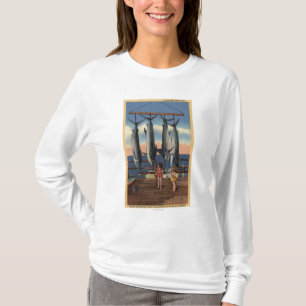 T-shirt Petites filles regardant les espadons attrapés