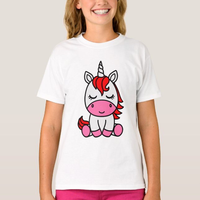 T-shirt Petites filles Unicorn Pony (Devant)