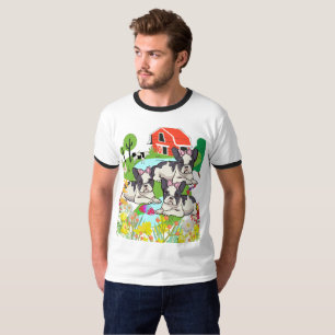 T-shirt Petites Marionnettes Pitbulles Noires Et Blanches