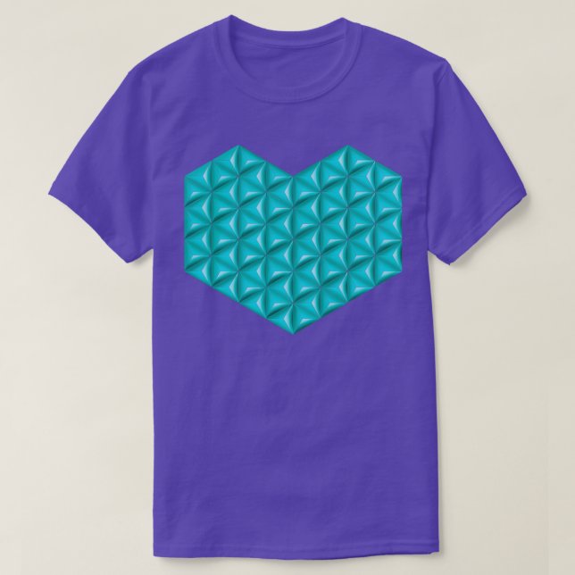 T-shirt PetiteSlo Coeur modulaire Turquoise (Design devant)