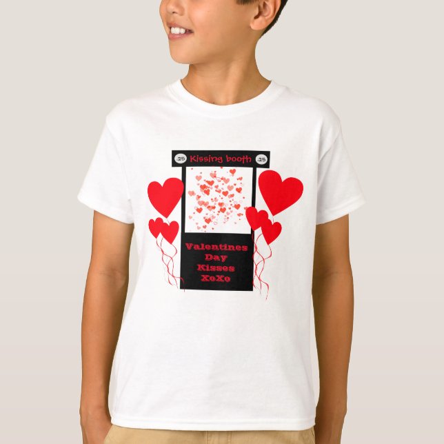 T-shirt Petits garçons embrasser des valentines de stand C (Devant)