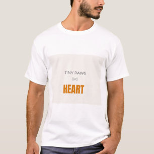 T-shirt Petits Pattes Grand Cœur Amoureux de Chat Mignon