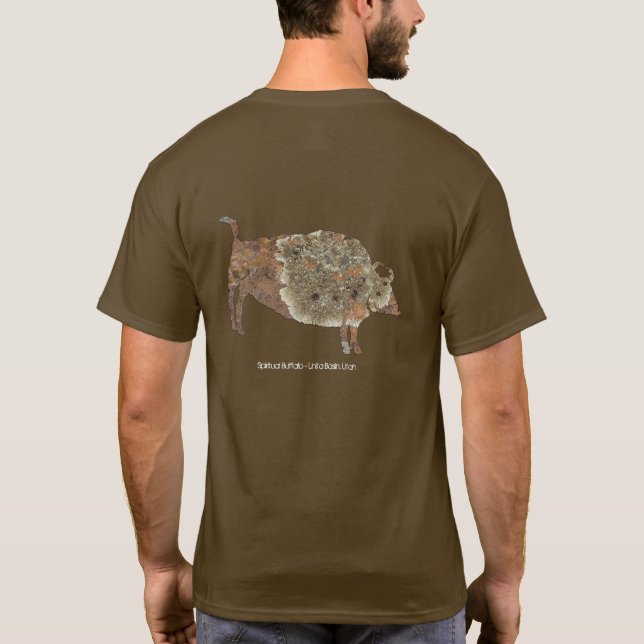 T-shirt Petroglyph de Buffalo spirituel (Dos)