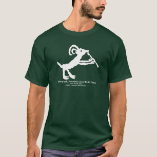 T-shirt Pétroglyphe, joueur de cannelure de chèvre de