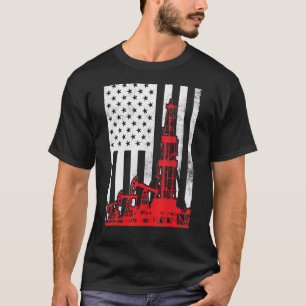 T-shirt Pétrole Drapeau Patriotique Travailleur du champ p