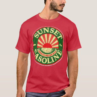 T-shirt Pétrole et gaz du coucher du soleil