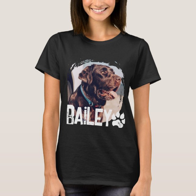 T-shirt Pets Simple Modern Cool Nge Name And Photo  (Devant)