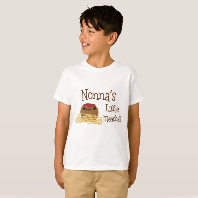 T-shirt Peu de boulette de viande de Nonna (Devant entier)
