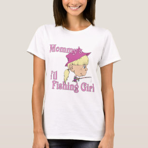 T-shirt Peu de fille de la pêche de la maman