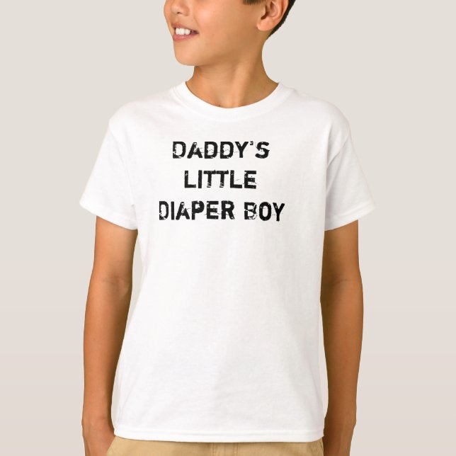 T-shirt Peu de garçon de la couche-culotte du papa (Devant)