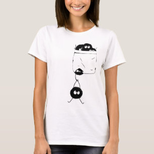 T-shirt Peu de lutins pelucheux de suie dans la poche