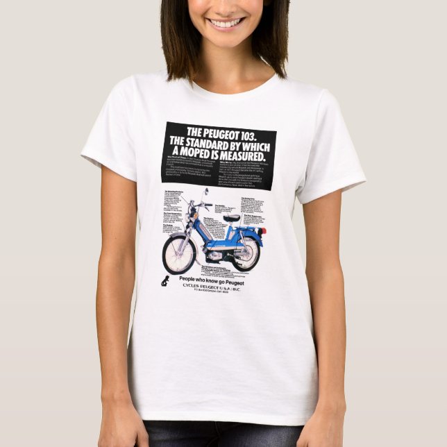 T-SHIRT PEUGEOT 103 MOPED337 (Devant)