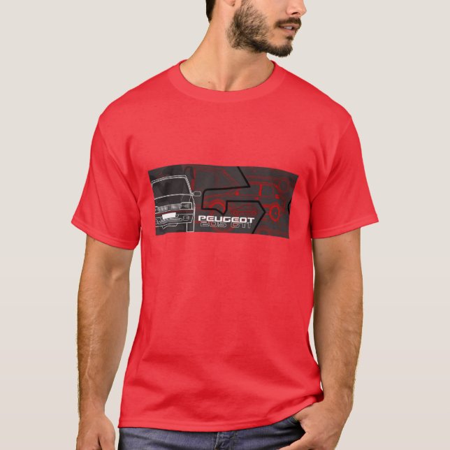 T - Shirt Peugeots 205 GTI (Vorderseite)