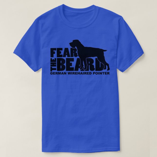 T-shirt Peur de la barbe Allemand Pointeur À poils durs GW (Design devant)