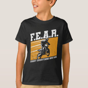T-shirt Peur Dirtbike Motocross Oubliez tout