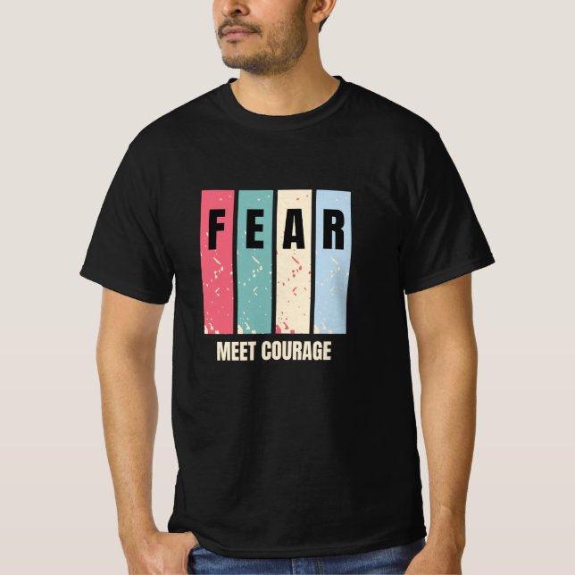 T-shirt peur et courage sports (Devant)