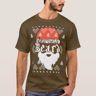 T-shirt Peur L'Ours Santa Claus Beard Noël Plaisanterie 2
