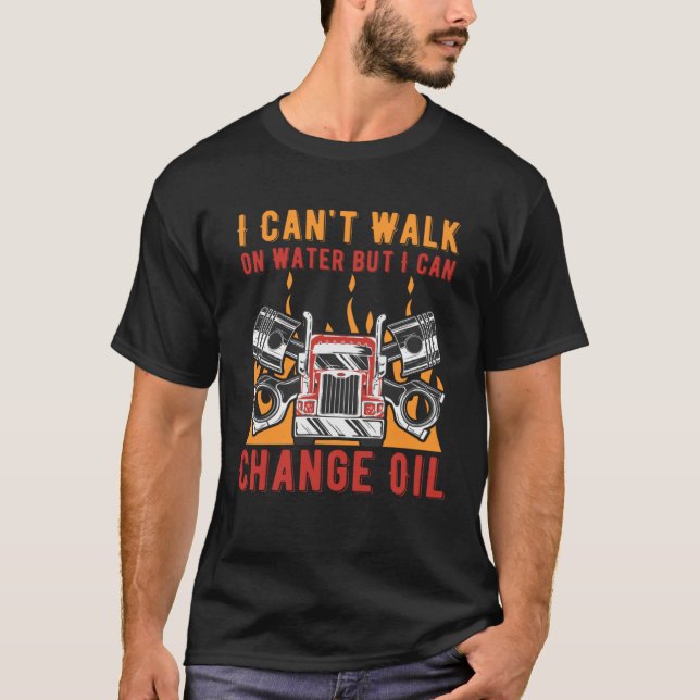 T-shirt Peut Changer de voiture d'huile Mécanique Auto Rép (Devant)