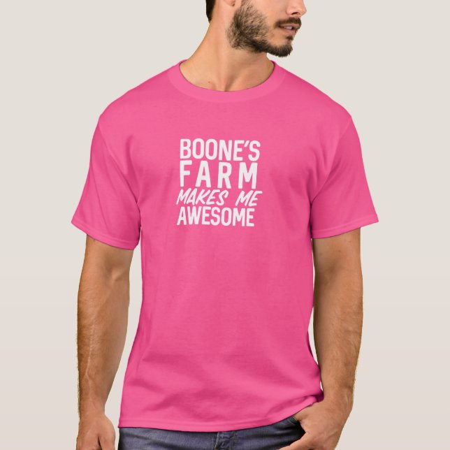 T-shirt Peut Contenir Boone, Ferme Funny Vin Alcool (Devant)
