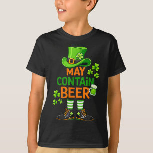 T-shirt Peut contenir de la bière humour drôle de la Saint