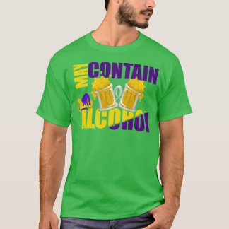 T-shirt Peut Contenir De L'Alcool Mardi Gras 2021 Fermer L