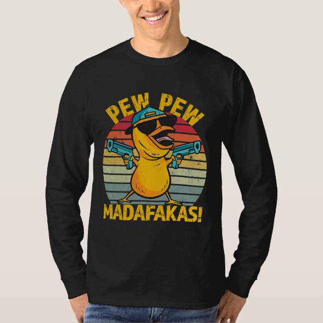 T-shirt Pew Pew Pew Gangster (Devant)