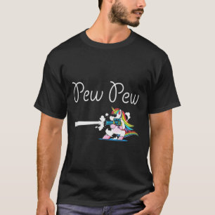 T-shirt Pew Pew Unicorn