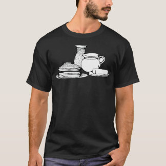 T-shirt pfannkuch crêpes petit-déjeuner boulangerie pirate