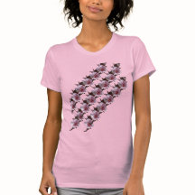 T - Shirt - Pflaumenblüten auf Diagonal