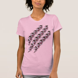 T - Shirt - Pflaumenblüten auf Diagonal