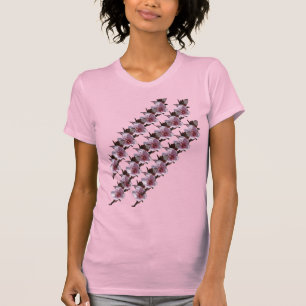 T - Shirt - Pflaumenblüten auf Diagonal