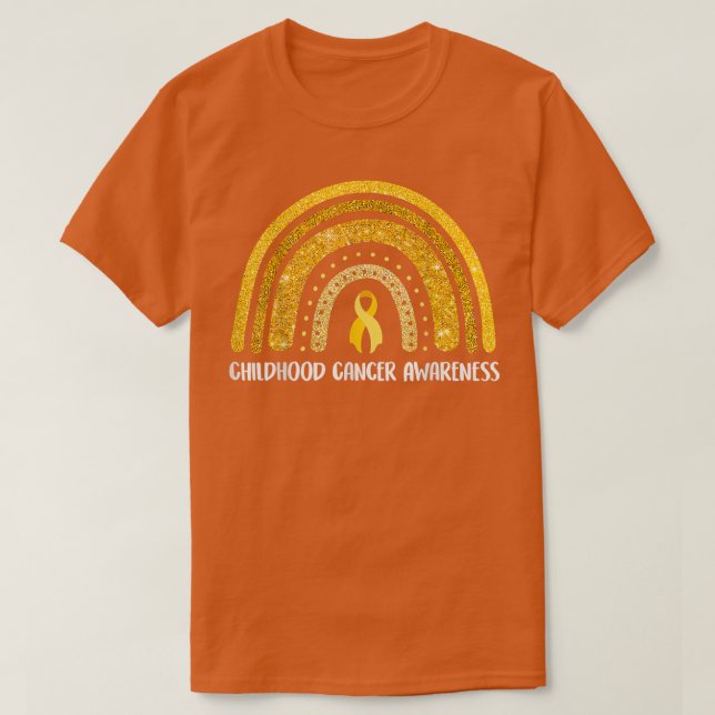 T-shirt Ph Rainbow Ribbon Sensibilisation au cancer chez l (Design devant)