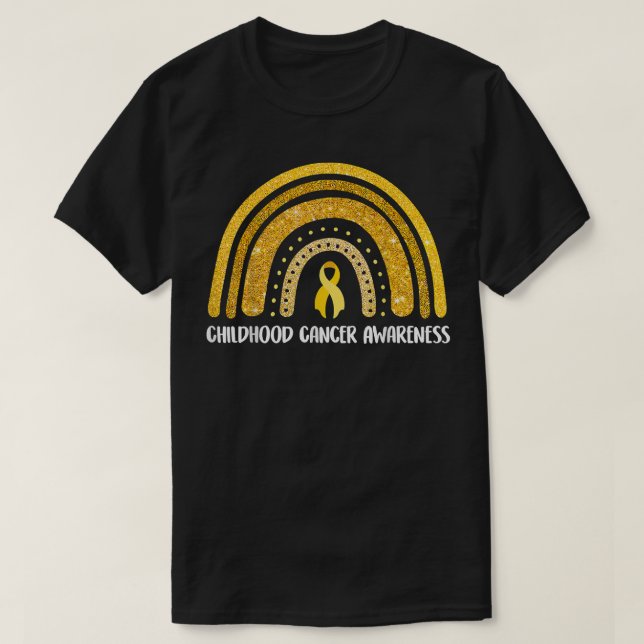T-shirt Ph Rainbow Ribbon Sensibilisation au cancer chez l (Design devant)