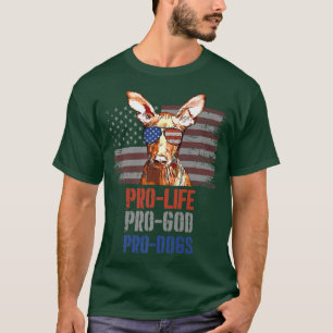 T-shirt Pharaoh Hound Anti-avortement Pro God Pro Dogs Pre