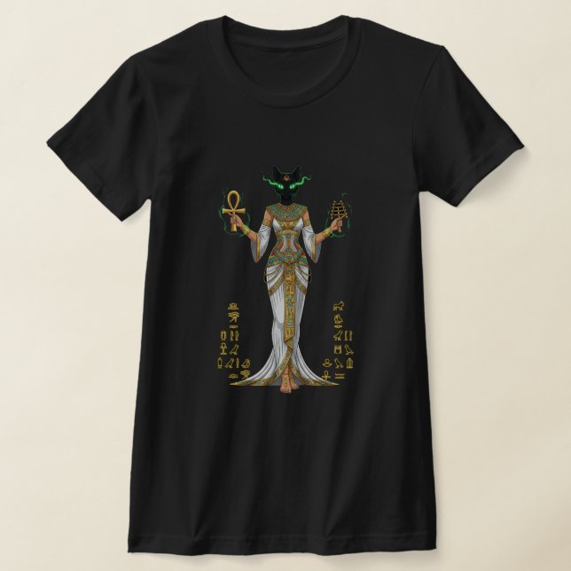 T-shirt Pharaon Chat Queen - déesse égyptienne du pouvoir (Poser)