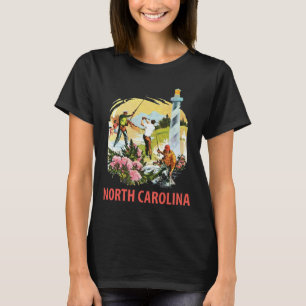 T-shirt Phare de Caroline du Nord Voyage Côtier