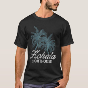 T-shirt Phare de Kohala Hawaii deux grandes palmes