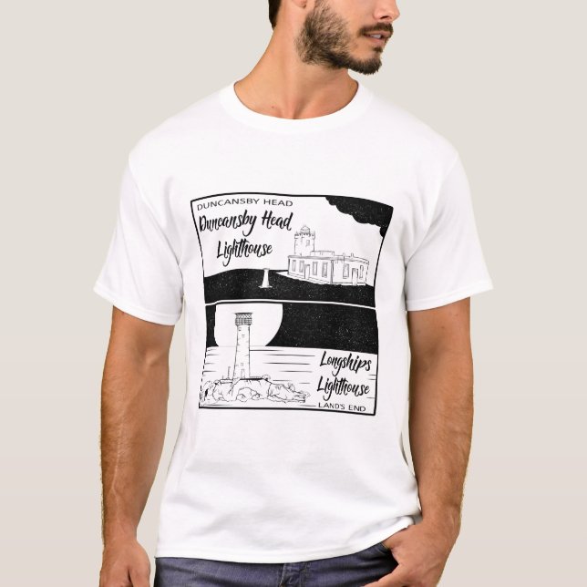 T-shirt Phare de Land's End John o'groats (Devant)