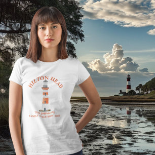 T-shirt Phare de l'île de Hilton Head Harbour Town Famille