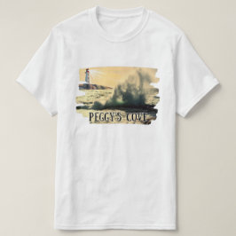 T-shirt Phare de Peggy's Cove qui passe au-dessus des vagu