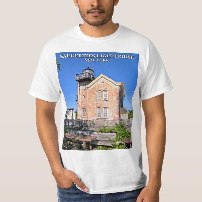 T-shirt Phare de Saugerties, Hudson River New York (Devant)