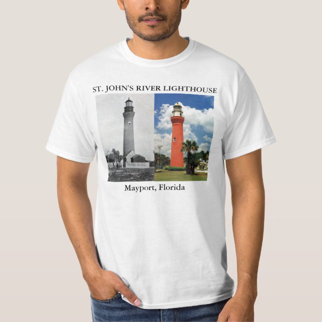T-shirt Phare de St John's River, Mayport Floride (Devant)