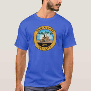 T-shirt Phare du logo de Surf City avec autocollant Woodie