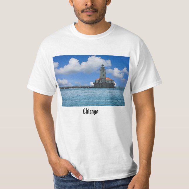T-shirt Phare du port de Chicago (Devant)