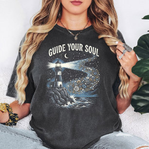T-shirt Phare Fleuriste de Nuit Céleste Guide Votre Âme