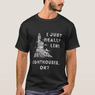 T-shirt Phare J'Aime Vraiment Les Phare Mouette