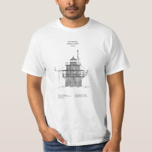 T-shirt Phare lumineux de Duxbury Pier - Massachusetts - S