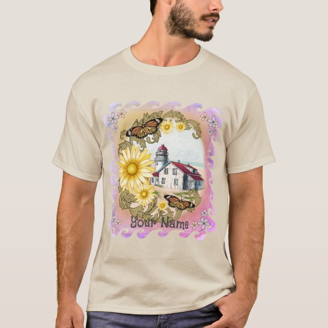 T-shirt phare papillon (Devant)