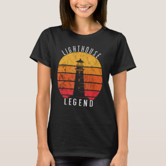 T-shirt Phare Vintage Sunset Legend Voile de vie maritime
