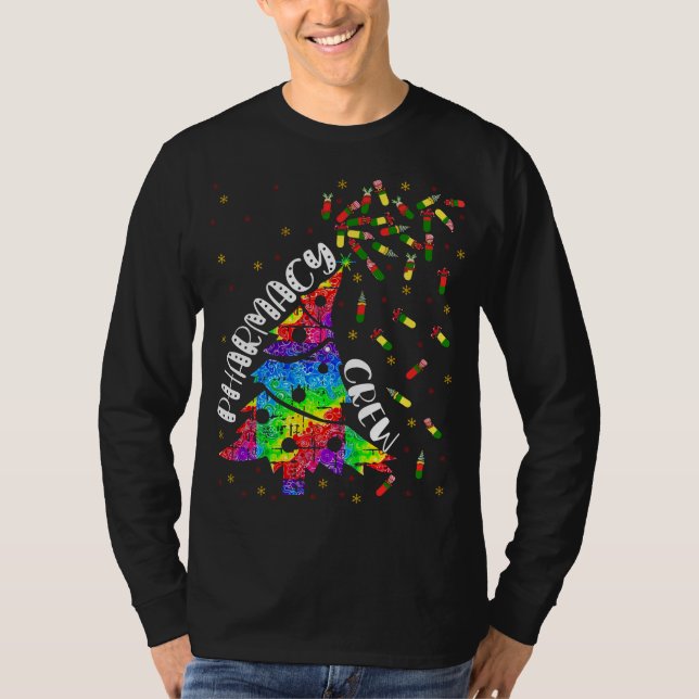 T-shirt Pharmacie Christmas Crew Funny Xmas Pharmacist Cad (Devant)